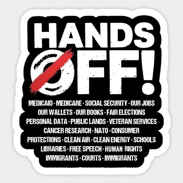 True American Patriot – Hands Off Our Freedom Graphic Sticker by ArtistTee ⭐⭐⭐⭐⭐